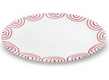 Piatto Ovale In Ceramica Gmundner Rosso Fiammato (33X26 Cm)