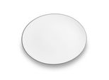 Piatto Ovale Con Bordo Grigio In Ceramica Gmundner (33X26 Cm)