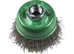 K.Pot Spazzola 65Mm M14 Bt600W Ondulato Filo Di Acciaio Inox