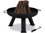 Relaxdays 10032691_0 Relaxdays Feuerschale Schwarz 60,0 Cm
