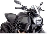 Cupolino Regolabile Puig Naked Sport Fumè Chiaro Omologato Abe Per Ducati Diavel