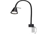 Lampada Da Letto A Led Interruttore On/Off Flessibile GU10 5 W Nero Metallo Briloner