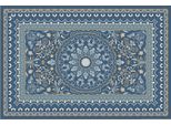 Zerbino Vintage Floreale Blu In 40X60 Cm Come Zerbino