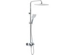 Kludi Cockpit Explorer Thermostat Dual Shower System, Douche De TêTe RéGlable En Hauteur Et Orientable, Chrome, 8005005-00, 8005005-00