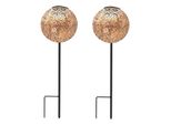 Set Di 2 Fari Solari A Led Bianco Caldo In Stile Orientale Agadir H45Cm