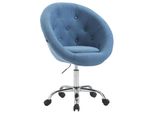 Sgabello Da Lavoro Clp London V2 In Tessuto Regolabile In Altezza E Girevole, Blu