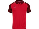 Jako Performance Polo Shirt Donna - Rosso / Nero