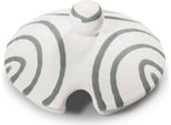 Ceramica Gmundner Grigio Fiammato, Parte Superiore Zuccheriera Con Intaglio