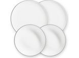 Ceramica Gmundner Bordo Grigio, Cena Per 2 Tazze