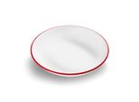 Ceramica Gmundner Con Bordo Rosso Rubino, Piatto Da Minestra (Ø 20 Cm)