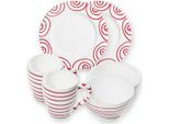 Ceramica Gmundner Rosso Fiammato, Colazione In Cottage Per 2 Persone Gourmet
