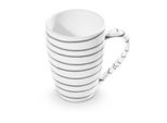 Tazza Da Colazione Supermax Da 0,5 Litri Gmundner Keramik Grigio Fiammato