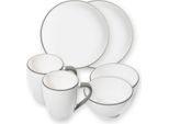 Ceramica Gmundner Bordo Grigio, Colazione In Casa Per 2 Tazze
