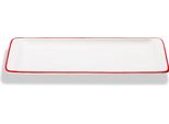 Gmundner Keramik Bordo Rosso Rubino, Piatto Stollen 42 X 16 Cm
