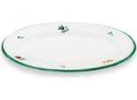 Ceramica Gmundner Fiori Sparsi, Piatto Ovale Con Bandiera (21X14 Cm)