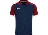 Jako Performance Polo Shirt Donna - Navy / Red