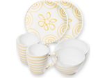 Ceramica Gmundner Giallo Fiammato, Colazione Per 2 Tazze