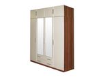 Eso Armadio A 4 Ante 61540 Noce/Bianco