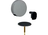 Set Di Scarico Per Vasca Da Bagno Prefabbricato Geberit, Diviso D52Mm, Con Letto Girevole E Ingresso, Nero Opaco