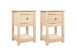 Syfax™ Comodini 2 Pz 40X35X61,5 Cm In Legno Massello Di Pino
