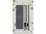 Parker Im Duo C.C. In Metallo Spazzolato, Con Confezione Regalo