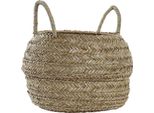Cestino Decorativo Dkd Home Decor In Paglia Naturale Boho (40 X 40 X 30 Cm)