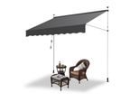Jiubiaz Tenda Da Sole Per Balcone A Braccio Pieghevole Tenda Da Sole A Pinza Tenda Da Sole Per Balcone 3M, Grigio Puro