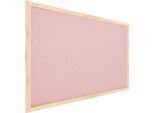 Bacheca In Sughero Rosa (Cornice In Legno) 90X60 Cm