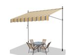 Jiubiaz Tenda Da Sole A Morsetto Tenda Da Sole Per Balcone Tenda Da Sole Per Giardino Resistente Ai Raggi Uv Tenda Da Sole A Braccio Pieghevole Giallo Blu 3M