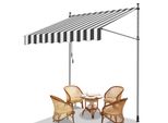 Jiubiaz Tenda Da Sole A Morsetto Tenda Da Sole Per Balcone Tenda Da Sole Per Giardino Resistente Ai Raggi Uv Tenda Da Sole A Bracci Pieghevoli Bianco Grigio 3M