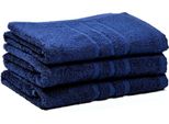 Asciugamano Classico 50 X 100 Cm Blu Scuro, 100% Cotone
