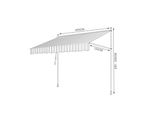 Tenda Da Balcone Jopassy Resistente Ai Raggi Uv E All'acqua, Retrattile 4M, Blu E Bianco