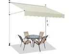 Jiubiaz Tenda Da Sole A Morsetto Tenda Da Sole Retrattile Tenda Da Sole Protezione Solare Balcone Senza Foratura 300X120Cm