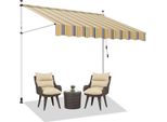 Tenda Da Balcone Yakimz Resistente Ai Raggi Uv E All'acqua, Retrattile 3M, Gialla E Blu