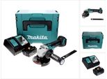 Makita Dga 506 RT1J Smerigliatrice Angolare A Batteria 18V 125Mm Brushless + 1X Batteria 5,0Ah + Caricabatterie + Valigetta Makpac