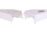 Tovaglia E Tovaglioli Dkd Home Decor 150 X 150 X 0,5 Cm Rosa Bianco (2 Pezzi)