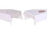 Tovaglia E Tovaglioli Dkd Home Decor 150 X 250 X 0,5 Cm Rosa Bianco (2 Pezzi)