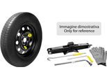 Set Di Ruote Di Scorta 125/80 17 In Acciaio Con Cric E Chiave Per Dadi Delle Ruote