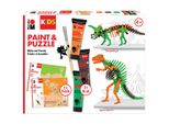Marabu 305000000110 Marabu Kids Paint & Puzzle Set Little Artist, Dinos
