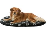 Cuscino Ovale Trixie Jimmy, 70 X 47 Cm, Nero Con Zampe