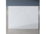 Doporro Piatto Doccia Rettangolare 80X140 Cm In Resina Minerale Bianco Effetto Pietra, Ultrasottile H 3 Cm, Scarico Laterale Con Piletta Inclusa šC Geoma07