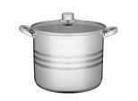 Pentola Kadax "Sveg"", Pentola Alta In Acciaio Inox Con Coperchio, Pentola Universale, Pentola Per Verdure, Argento, 18L"