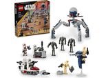 Lego Star Wars 75372 Clone Trooper & Battle Droid Battle Pack, Incl. 4 Minifigure, 5 Droidi E Speeder Bike Con Shooter - Giocattolo Da Costruzione Per Ragazzi E Ragazze Dai 7 Anni In Su
