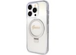 Guess Guhmp15Lhrsgsd Iphone 15 Pro 6.1 Przezroczysty/Transparent Hardcase Stand Script Glitter Magsafe