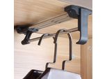 Set Di 6 Appendiabiti Estensibili Da 30 A 52 Cm, Asta Appendiabiti Estensibile Per Guardaroba, 6 X Appendiabiti Estraibili Da Avvitare, Asta Salvaspazio Per Appendiabiti, Appendiabiti Per Pantaloni, Accessori Per Guardaroba