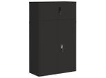 Vidaxl Armadio Per Archiviazione Nero 90X40X145 Cm In Acciaio