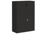 Vidaxl Armadio Per Archiviazione Nero 90X40X130 Cm In Acciaio