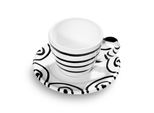 Gmundner Keramik Schwarzgeflammt, Espresso FüR Dich/2Tlg.Im Geschenkk.