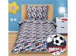 Biancheria Da Letto In Cotone Junior - Blu, Rosso, Bianco - 140X200, 70X90