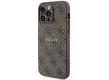 Guess Guhmp14Lg4Gfrw Iphone 14 Pro 6.1 BrąZowy/Brown Custodia Rigida 4G Collection In Pelle Logo In Metallo Magsafe